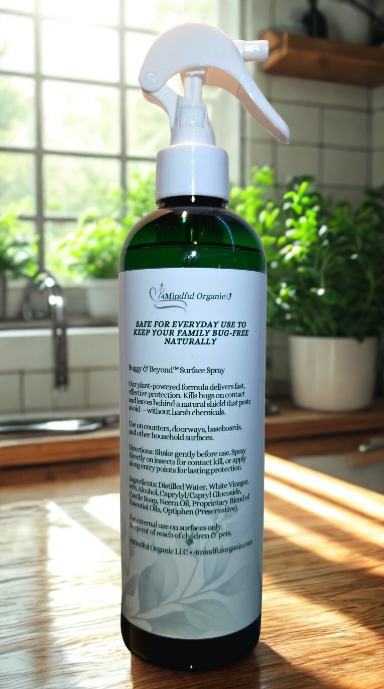 Buggy & Beyond™ Surface Spray – Nature’s Pest Control - 4Mindful Organic LLC 