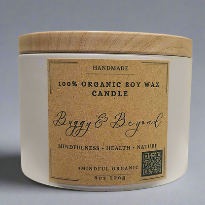 Buggy & Beyond 8oz Organic Soy Wax Candle - 4Mindful Organic LLC 