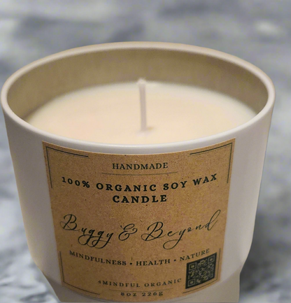 Buggy & Beyond 8oz Organic Soy Wax Candle - 4Mindful Organic LLC 