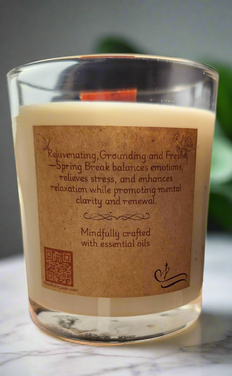 Spring Break | Hand-Poured, Pure Essential Oil Aromatherapy Candle - Woodwick - 4Mindful Organic LLC 