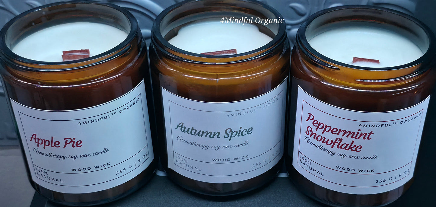 Aromatherapy Holiday Trio candles - 4Mindful Organic LLC 