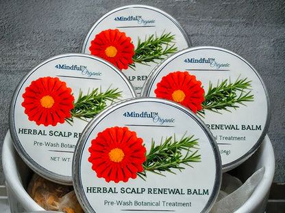 Herbal Scalp Renewal Balm - 4Mindful Organic LLC 