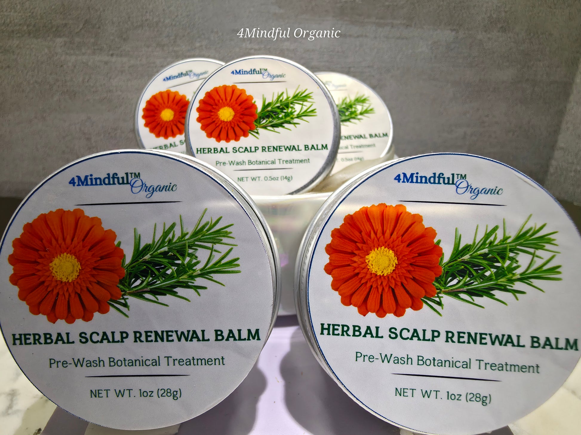 Herbal Scalp Renewal Balm - 4Mindful Organic LLC 