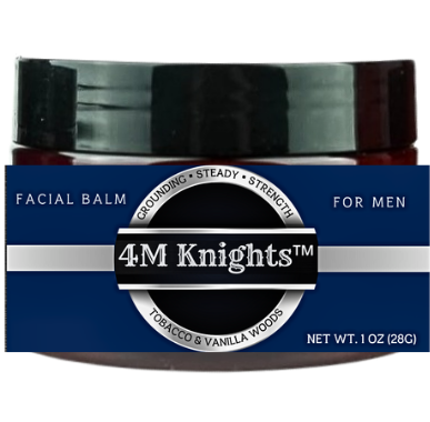 4M Knights™ Facial Balm for Men – Tobacco & Vanilla Woods - 4Mindful Organic LLC 