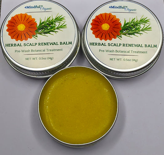Herbal Scalp Renewal Balm - 4Mindful Organic LLC 